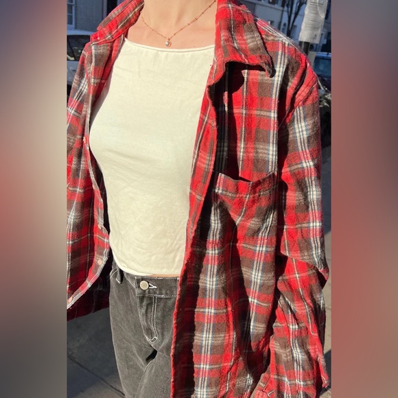 Brandy Melville Tops Brandy Melville Hazel Flannel Shirt Poshmark